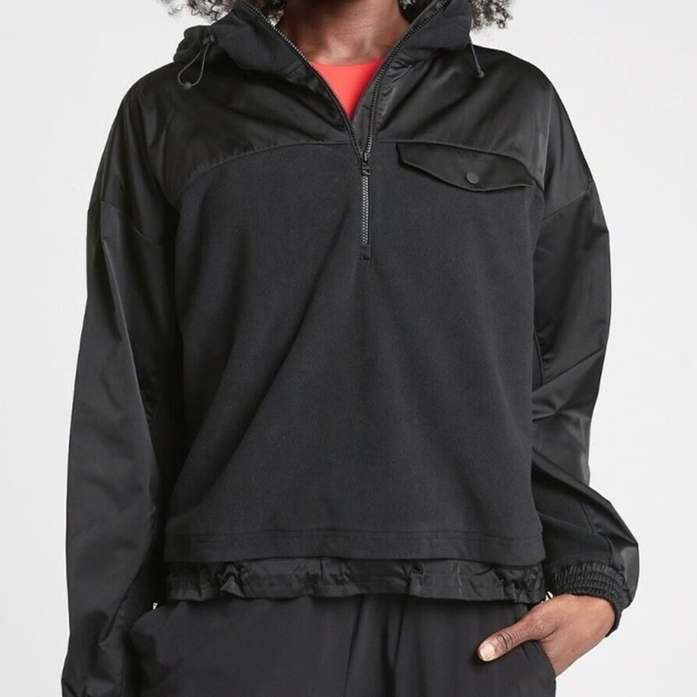 ATHLETA “Zion” Microfleece Sherpa Pullover Sweater Jacket 1/2 Zip Women’s Large